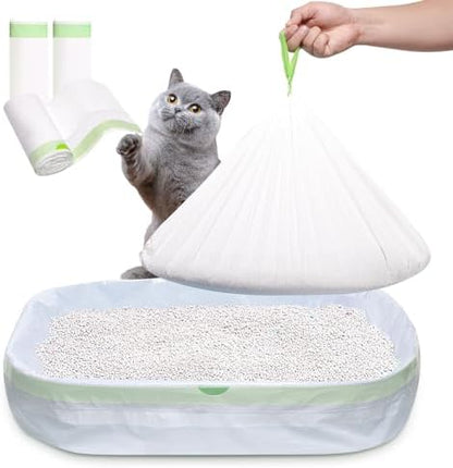 Litter Box Liners Large, Jumbo Drawstring Cat Litter Bags, Extra Thick Litter by Hlinakrbcs