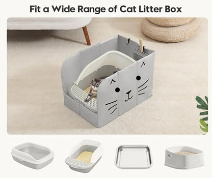 PVC Waterproof Cat Litter Box Enclosure Splash Guard - Image 7