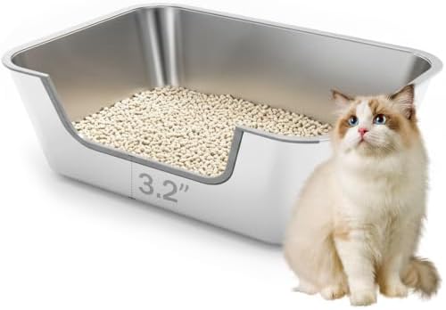 Stainless Steel Cat Litter Box by FZZOR