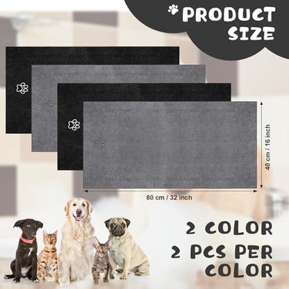 Chumia 4 Pcs Dog Towels for Drying, 16 x 32 Inch - Image 2