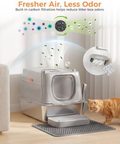 GTPLAYER XL Stainless Steel Cat Litter Box - Image 5