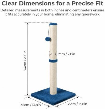 Dimaka 29" Tall Cat Scratching Post, Claw Scratcher - Image 2