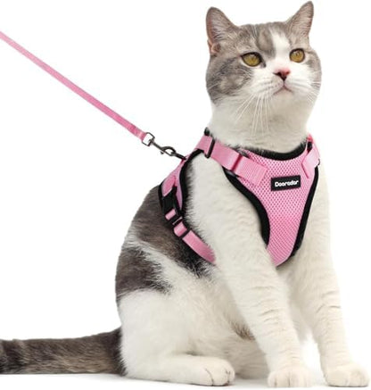 Dooradar Cat Harness and Leash Set, Adjustable and Escape Proof by Dooradar