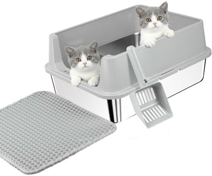 TENTIZON Stainless Steel Cat Litter Box by TENTIZON