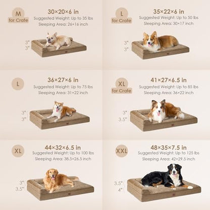 EHEYCIGA Extra Large Dog Bed Othorpedic, Memory Foam XL Dog Bed - Image 2