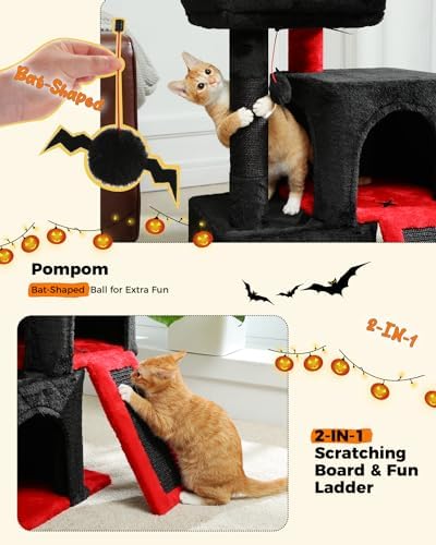 PAWZ Road 30" Cat Tree, Gothic Cat Tower - Image 4