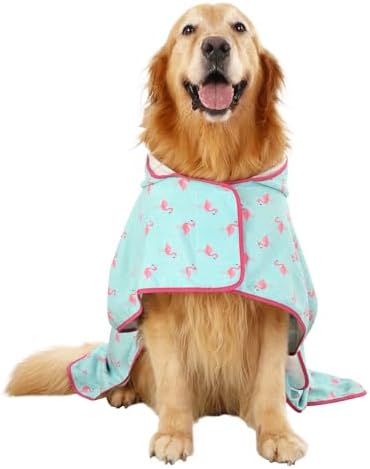 HDE Hooded Dog Bathrobe Quick Dry Towel Wrap - Image 4