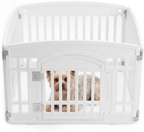 NEWBULIG 24 Inch 4 Panels Dog Playpen, Plastic Pet Play Pen Fence by NEWBULIG