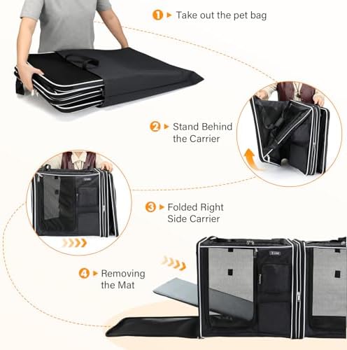 Lekereise Large Cat Carrier Soft Sided, Large cat Travel Carrier - Image 3