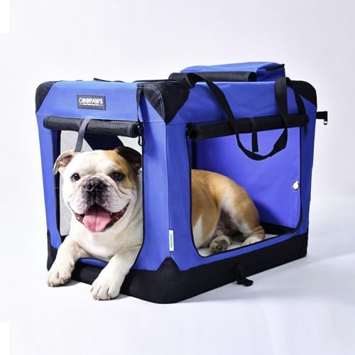 JESPET 3 Door Soft Dog Crates Kennel, Collapsible Travel Pet Carrier by JESPET