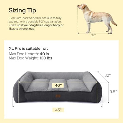 Bedsure SupportMax® Extra Thick Orthopedic XL Dog Bed - Image 6