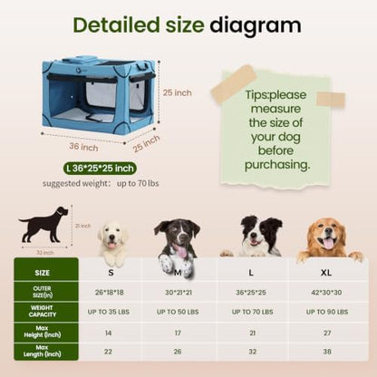 Portable Collapsible Soft Dog Crate - Image 3
