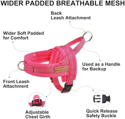 BEAUTYZOO Dog Harness Medium Sized and Leash Set, No Pull Step in Pet Vest - Image 2