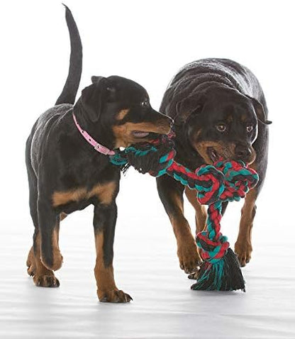 Mammoth Flossy Chews Multi Color 5 Knot Rope Tug – Premium Cotton-Poly Tug Toy - Image 6