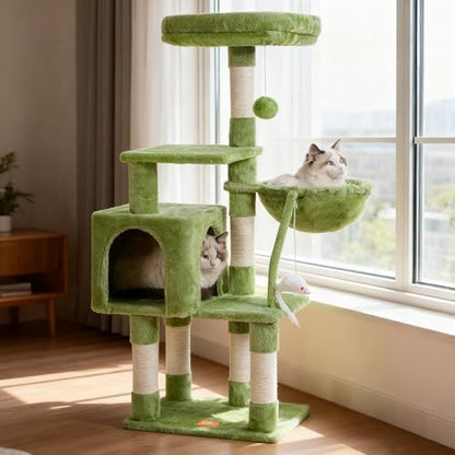 Heybly Cat Tree with Toy, 43.3 inch Cat Tower by HEYBLY