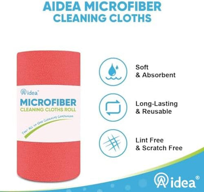 AIDEA Microfiber Cleaning Cloth Roll-55 Sheets - Image 3