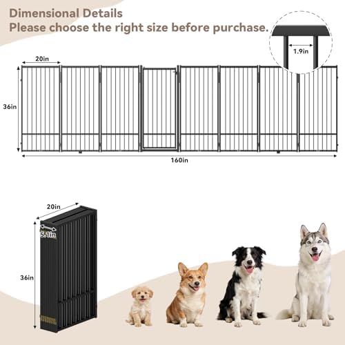 SNUOWU Full Metal Freestanding Dog Gate - Image 3