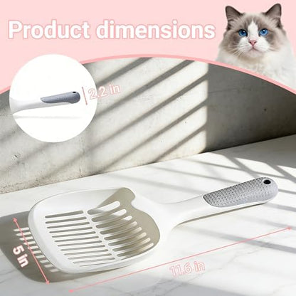 Cat Litter Scoop with Long Comfort Handle, Deep Sifting Shovel - Image 2