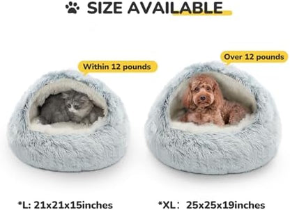 CATISM Cat Bed, Plush Hooded Cat Beds - Image 6