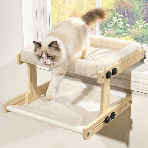 XiaZ Cat Perch for Window Cats Hammock Indoor Bed for Window Adjustable Wooden by XiaZPet