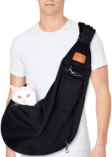 FDJASGY Small Dog Sling Cat Carrier Adjustable Strap Hands Free Reversible Pet - Image 2