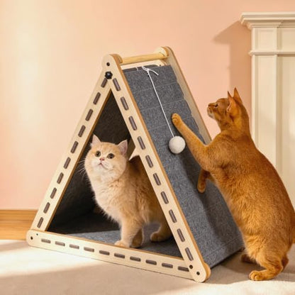 Felt Cat Scratcher for Indoor Cats, Foldable Triangle by NxwjoyPet