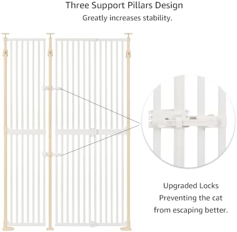 unipaws 75" High Extra Tall Cat Safety Gate, Auto Closing and No Drilling - Image 5