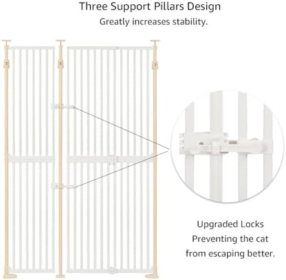 unipaws 75" High Extra Tall Cat Safety Gate, Auto Closing and No Drilling - Image 5