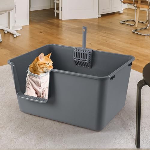 2-Pack Extra Large Open Top High Side Cat Litter Boxes - Image 6