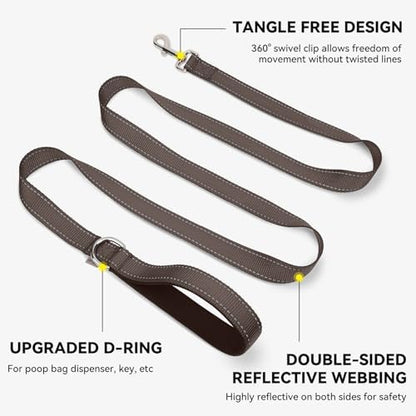 Joytale Reflective Dog Leash for Small Dogs, 5 FT x 3/4" - Image 5