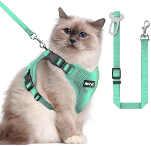 Cat Harness and Leash for Walking, The Upgrade Can be Adjusted in Four by Unknown