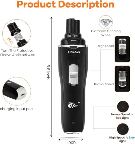 Tife Rechargeable Pet Nail Grinder - Image 4
