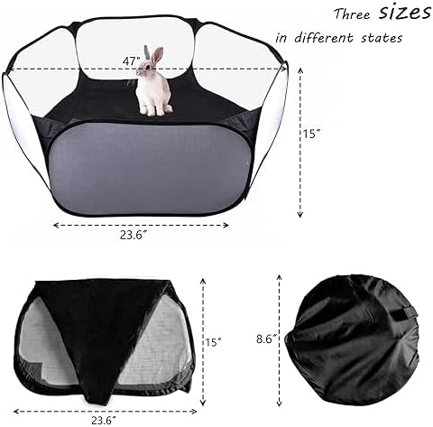 Small Animals Playpen, Portable Pop-up Open Interactive Pet Tent, Indoor - Image 4
