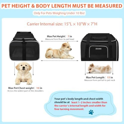 Petskd Top and Side Expandable Small Pet Carrier Airline Approved - Image 3