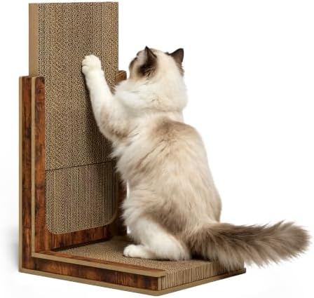 Replaceable Cardboard Cat Scratcher, Easy 30-S Assembly & 3-Second Swap by IMMHABI
