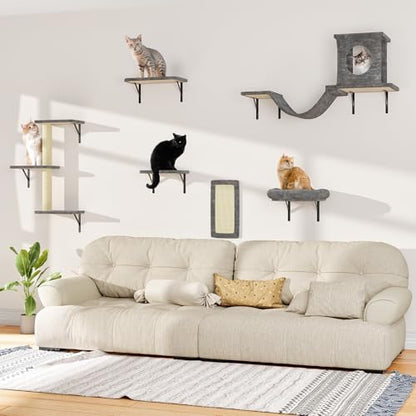 12-in-1 Cat Wall Shelves, Wall Mounted Cat Climber - Image 7