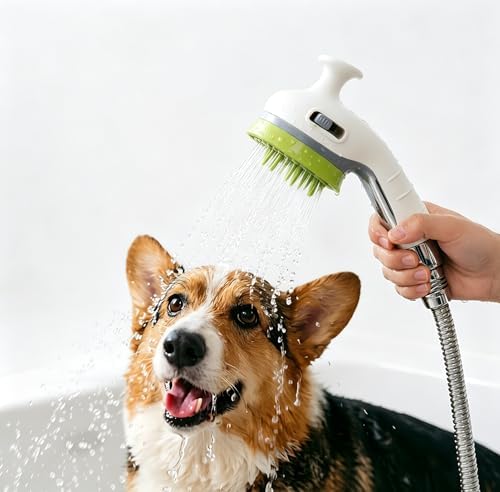 Dog Shower Attachment, Sprayer & Brush by YCD-incerda