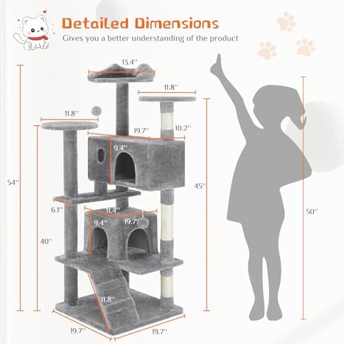 Sweetcrispy 54-inch Cat Tree Tower - Image 3