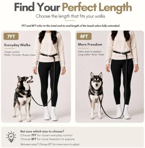 Hands-Free Waterproof Dog Leash, Adjustable Waist & Crossbody Leash - Image 5