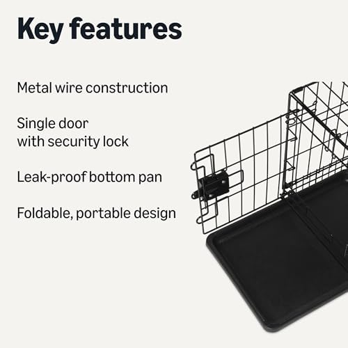 Amazon Basics Durable, Foldable Metal Wire Dog Crate - Image 2