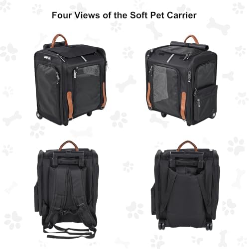 EliteField Deluxe Rolling Backpack Dog & Cat Carrier - Image 3