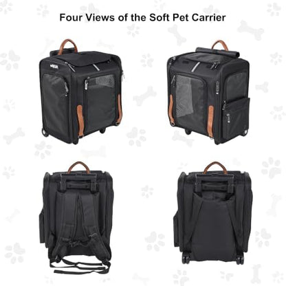 EliteField Deluxe Rolling Backpack Dog & Cat Carrier - Image 3
