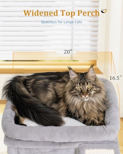 Aechonow Cat Tree Tower for Large Cat, Cat Bed House - Image 3