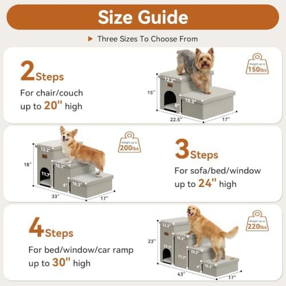 Zerbuger Dog Stairs with Storage - Image 2
