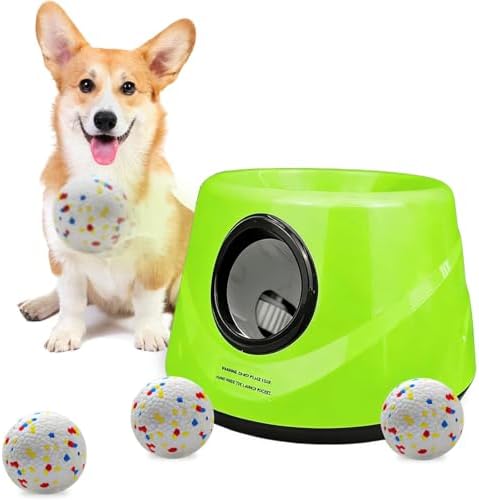 Automatic Dog Ball Launcher -Adjustable Distance Settings Dog Ball Thrower by Rerbio