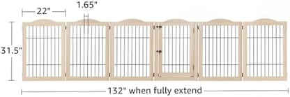 unipaws 132" Extra Wide Dog Gate and Pet Playpen - Image 7