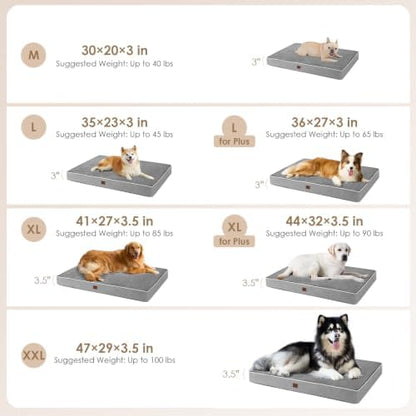 EHEYCIGA XL Memory Foam Dog Crate Bed - Image 3