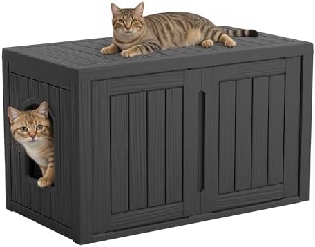 Cat Litter Box Enclosure, Covered Cat Litter Box by Unknown