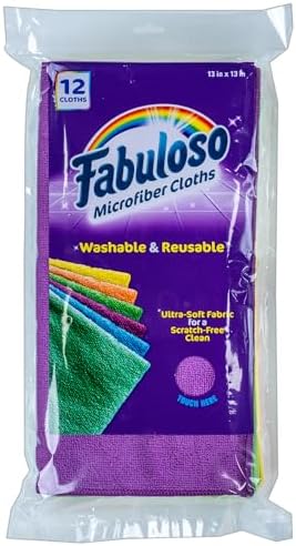 Fabuloso Microfiber Cleaning Cloths, 13x13 in by Fabuloso