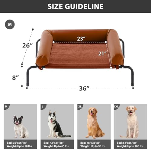 RRPETHOME Elevated Cooling Dog Cot Bed, Large Raised Outdoor Dog Bed - Image 2